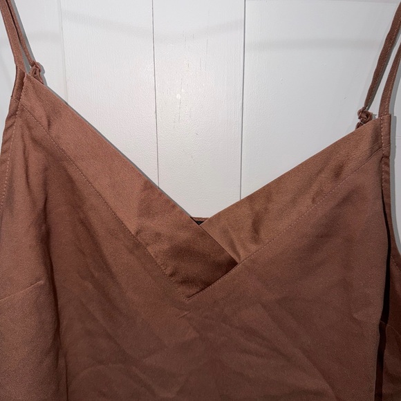 Dynamite Brown V-Neck Spaghetti Strap Camisole - Picture 2 of 3